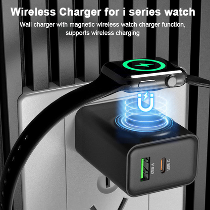 ⚡🔋 3-in-1 Wireless Wall Charger for Apple Watch – Phone, Watch and Earphones at the same time ⏱️✨