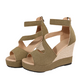 👡 Sandale Wedge Peep-Toe cu Baretă: Eleganță & Confort de Vară! ✨
