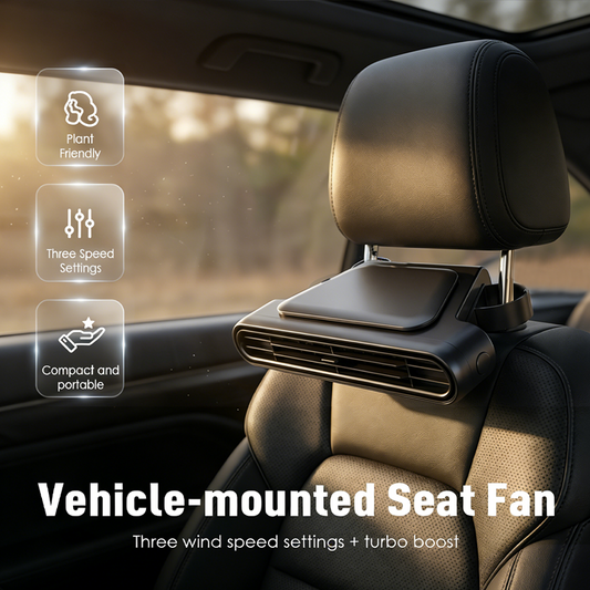 🌬️ Ventilator Reîncărcabil pentru Scaun Auto: Răcoare Instantanee și Confort pe Drum! 🔋🚗