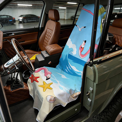 🏖️ 2-în-1: Prosop de Plajă din Microfibră & Husă pentru Scaun Auto – Versatilitate și Confort Maxim! 🚗✨