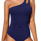 🔥 S-2XL 🍀 Costum de baie dintr-o singură piesă, cu o singură bretelă, pentru femei 🏖️👙