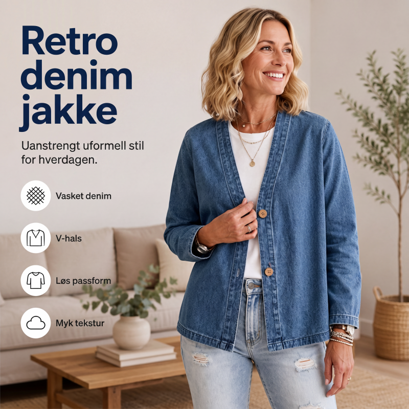 Dame uformell kragesløs knyttet cardiganjakke