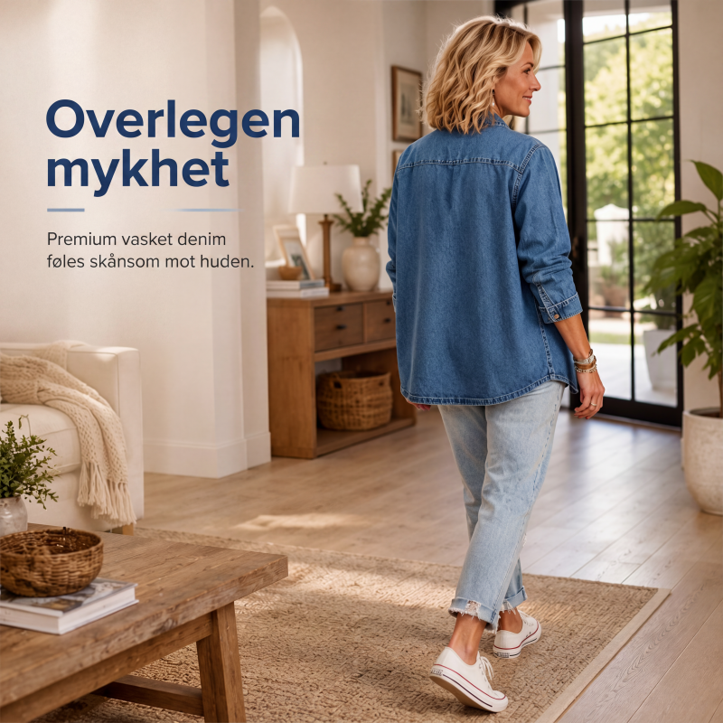 Dame uformell kragesløs knyttet cardiganjakke-1