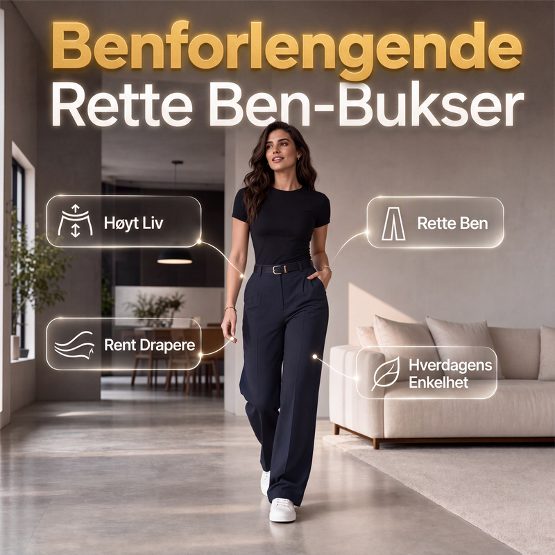 Uformelle høybente rettbukser for kvinner-6