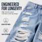 ✨Uanstrengt hverdagsstil | Jeans for kvinner med slitt utseende, høy midje og vide ben-6