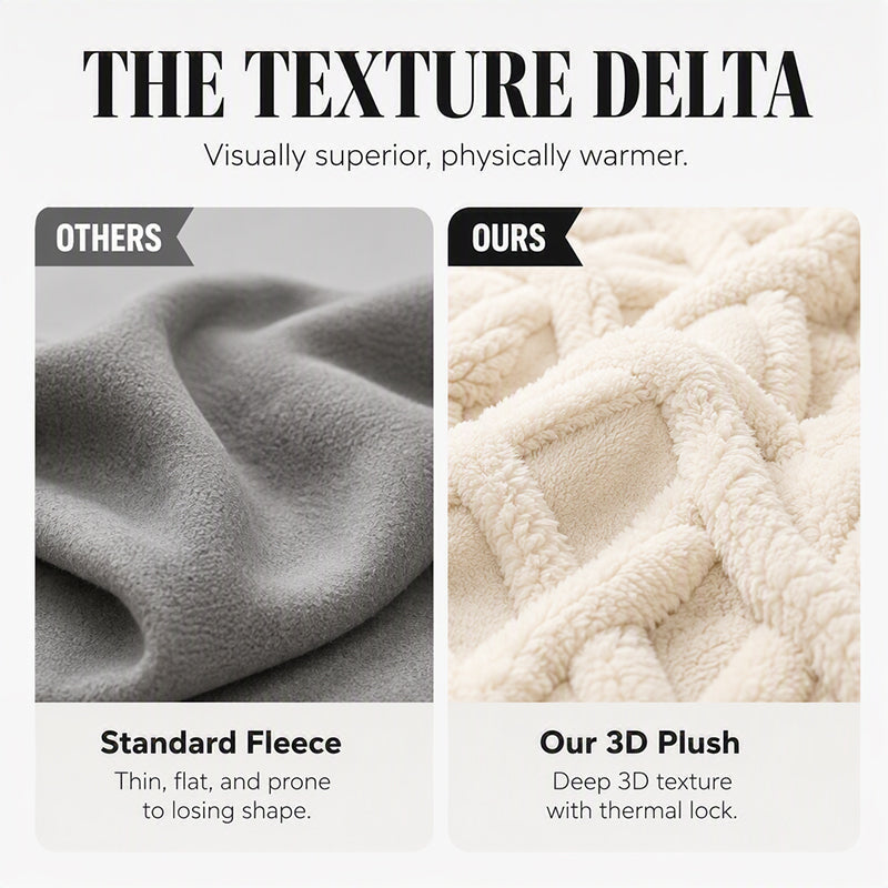 Mykt 2-delt fleece-sett med 3D-struktur – hettegenser & bukse-7