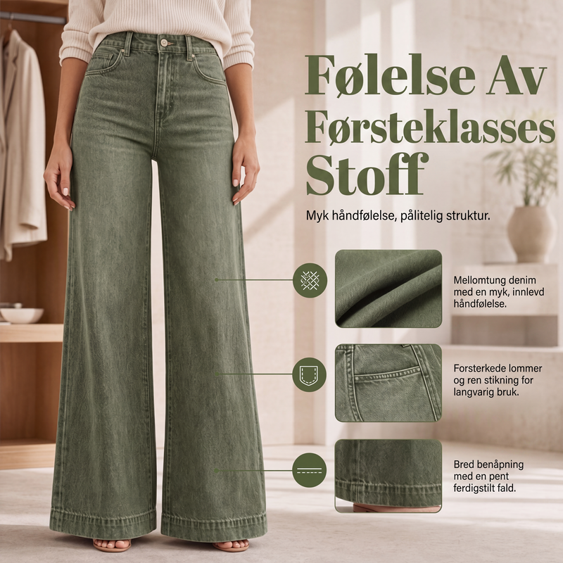 Benforlengende vide jeans-1