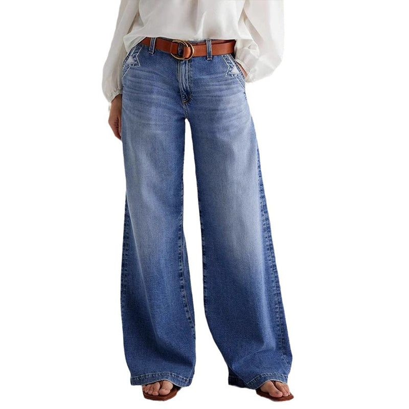 ⏳Time-Limited Special⏰Women's Vintage High-Waist Wide-Leg Jeans-1