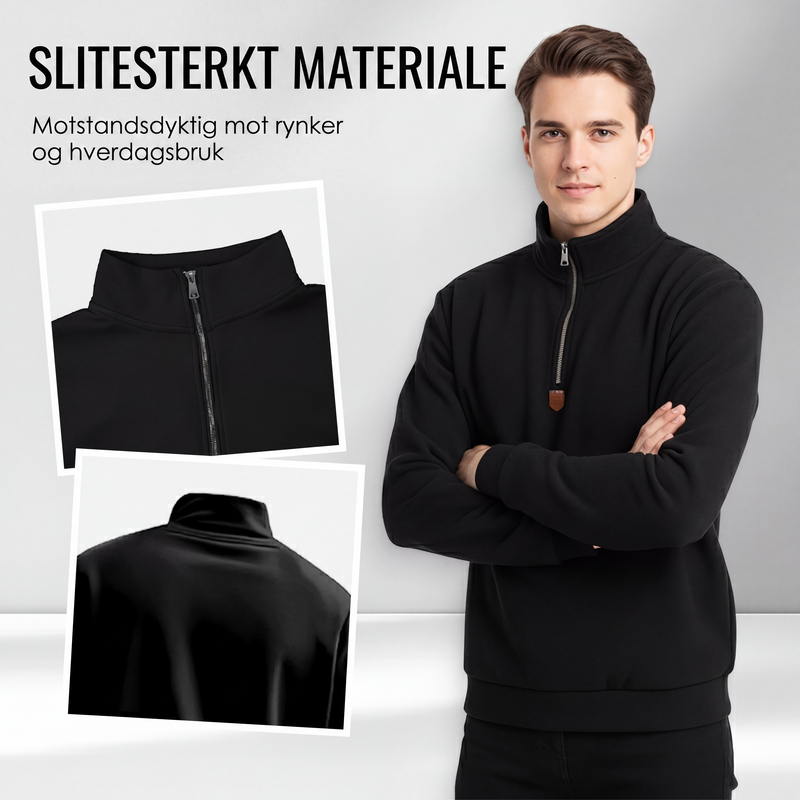 Gensre for menn med stående krage og kvart glidelås-7