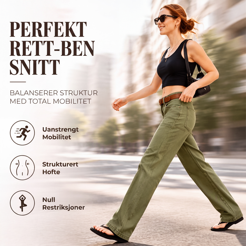 ✨ En flatterende hverdagsstil | Utility-bukser for damer med rette ben og forsterkede sømmer-4