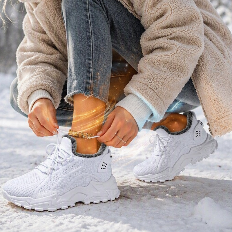 Dame Varme Vinter Strikkede Sneakers-7