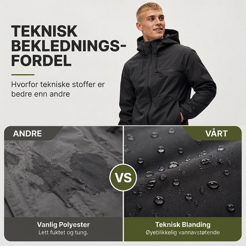 Vanntett herrejakke med hette og oversized passform-3
