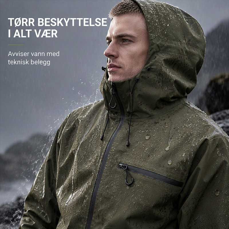 Vanntett herrejakke med hette og oversized passform-4
