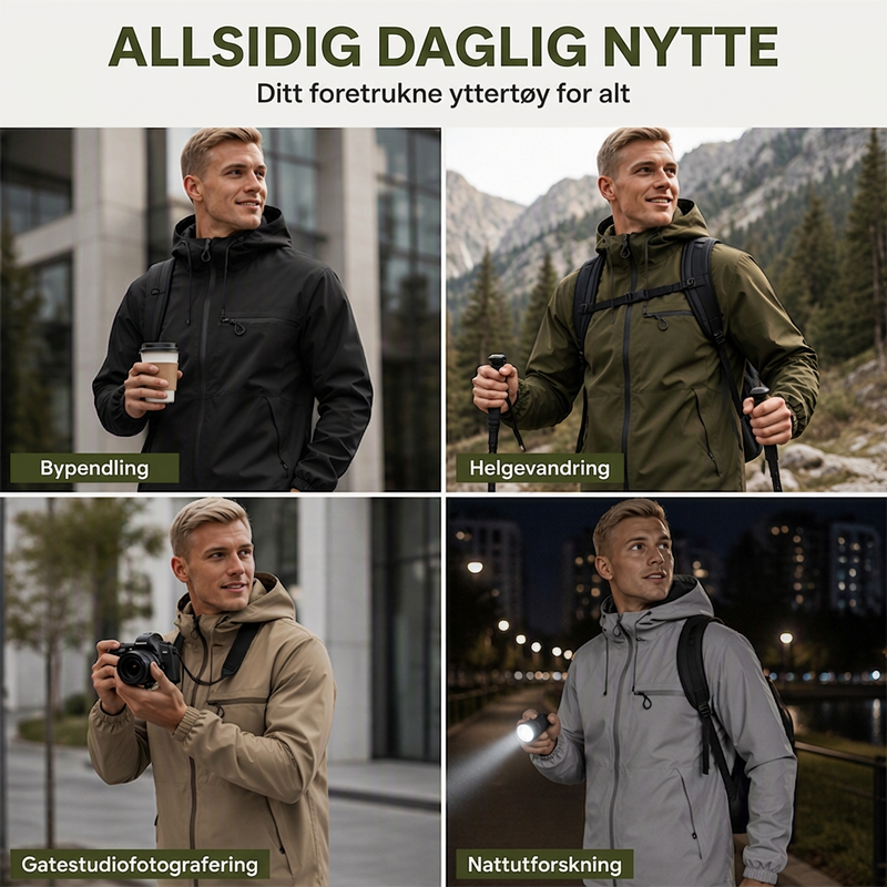 Vanntett herrejakke med hette og oversized passform-5