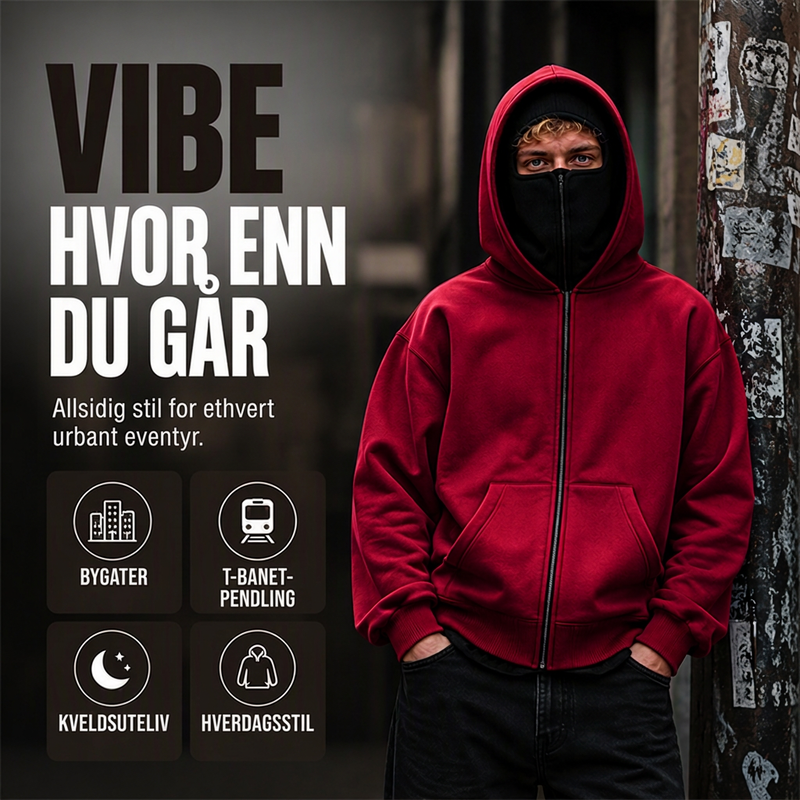 🔥 49% RABATT 😎Unisex hettegenser med glidelås og dobbel hette – uformell, stilfull og allsidig-4