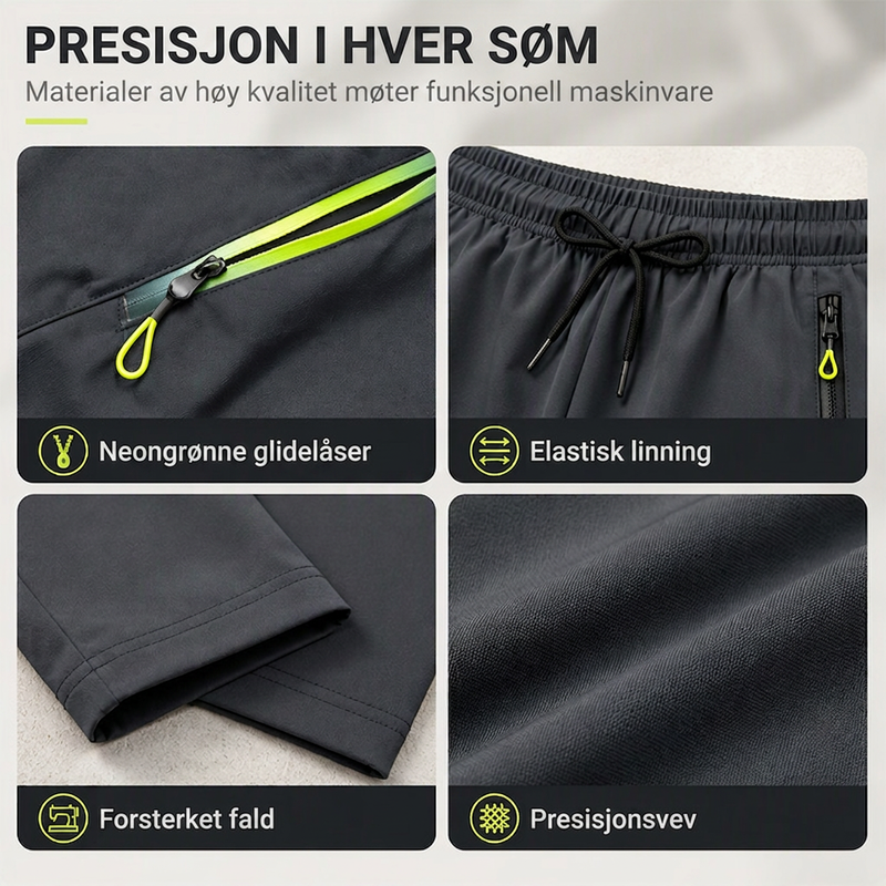 Dame treningsbukse med glidelåslommer-3