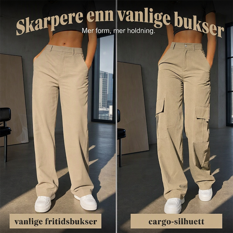 Stilige og slankende cargo-bukser for kvinner-5