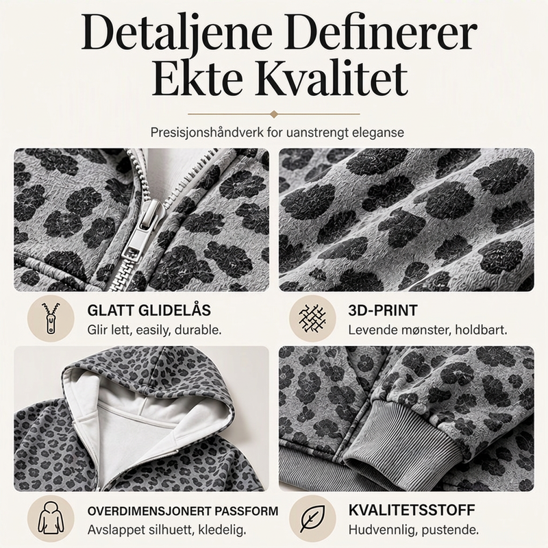 Damegenser med leopardmønster og glidelås-1