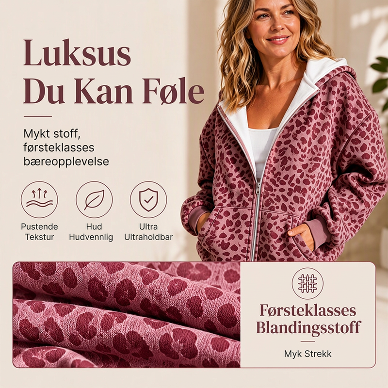 Damegenser med leopardmønster og glidelås-3