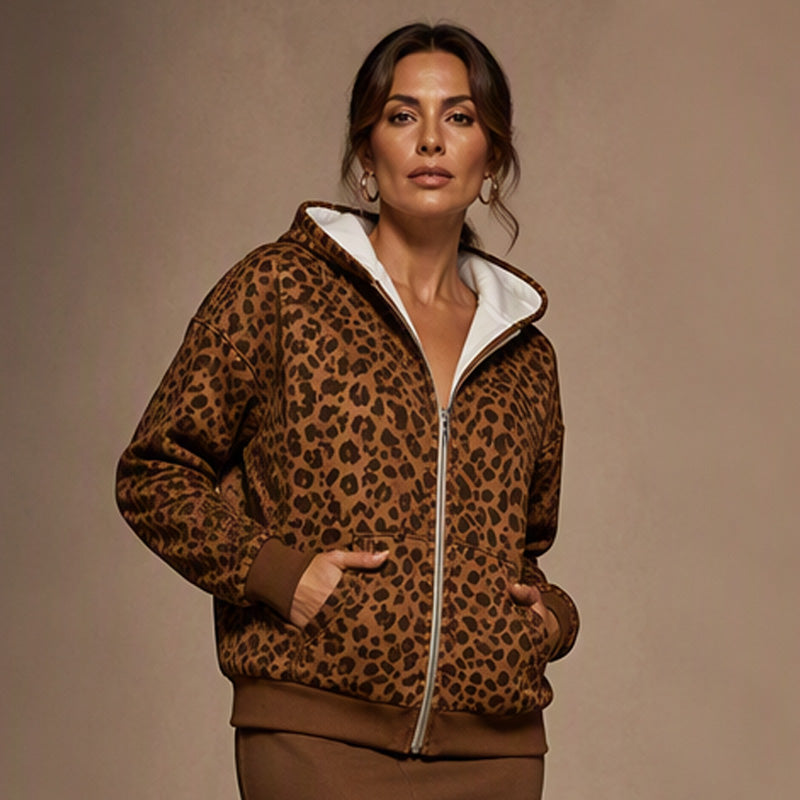 Damegenser med leopardmønster og glidelås-10
