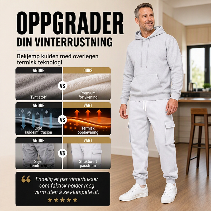 Løstsittende cargo-joggebukser med snøring for menn-2