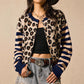 Kvinner leopardmønstret cardigan-2