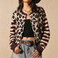 Kvinner leopardmønstret cardigan-3