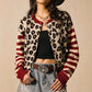 Kvinner leopardmønstret cardigan-1