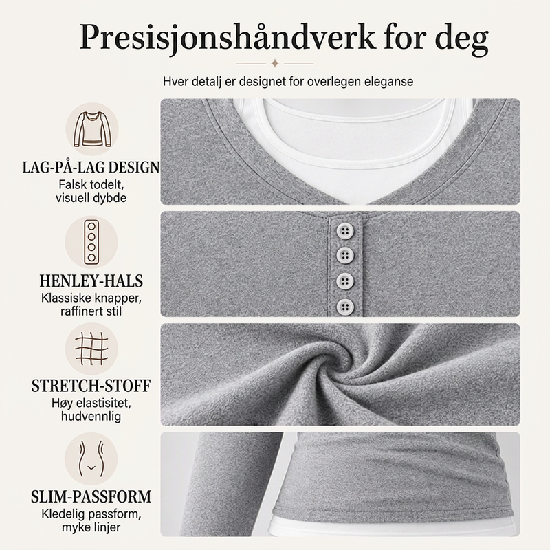 Damegenser med fargeblokk-design, falsk 2-delt topp-1