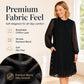 Elegant kjole for kvinner med gjennomsiktige prikkede ermer – Stilren og feminin ✨👗🌸