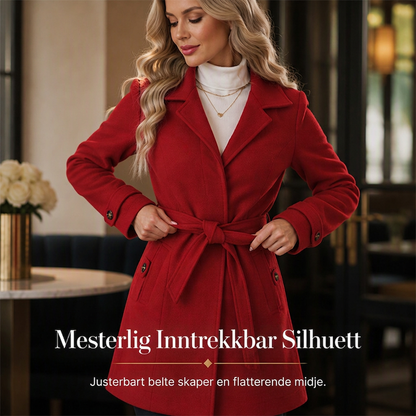 Elegant, figurkledet enkeltspent kåpe for kvinner-2