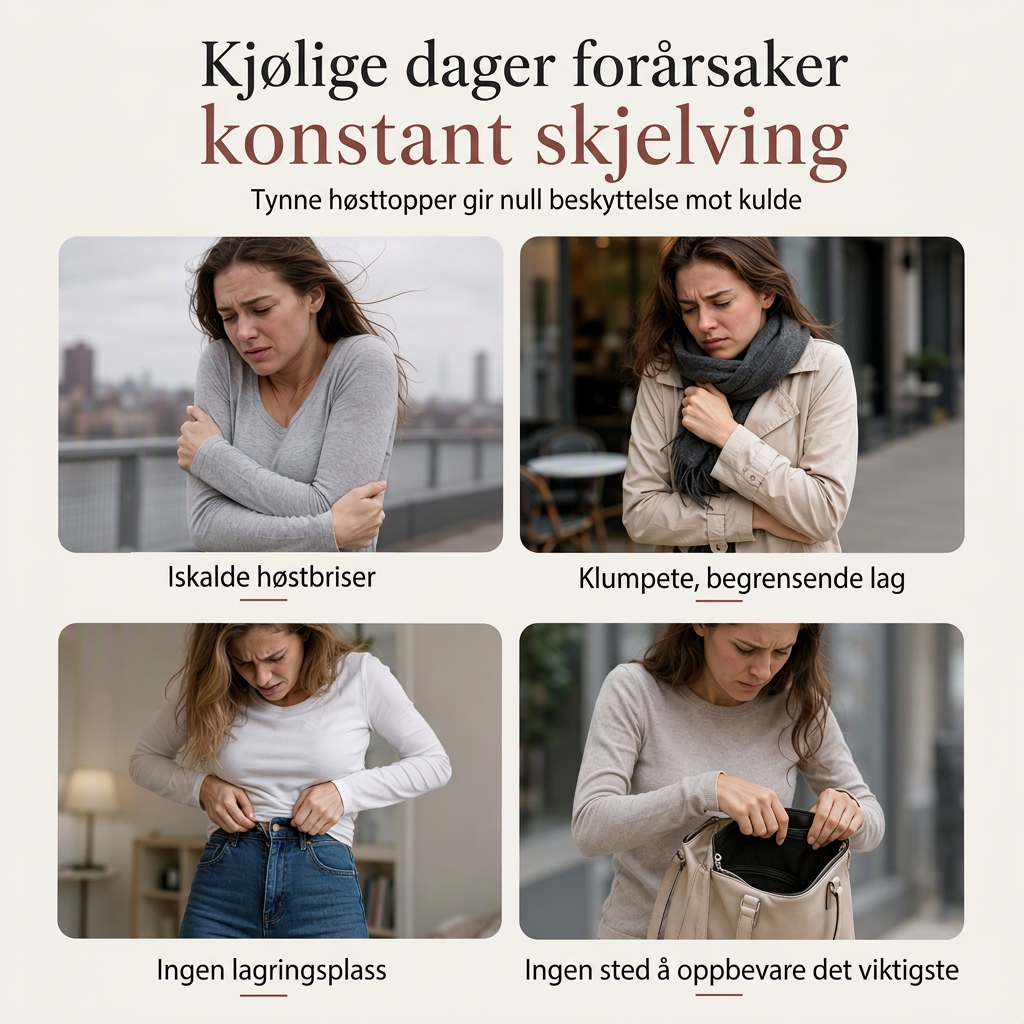 Varm damegenser med rund hals og lange ermer-1