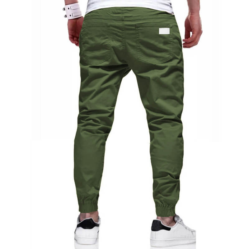 Slim fit-bukser med snøring til menn-2