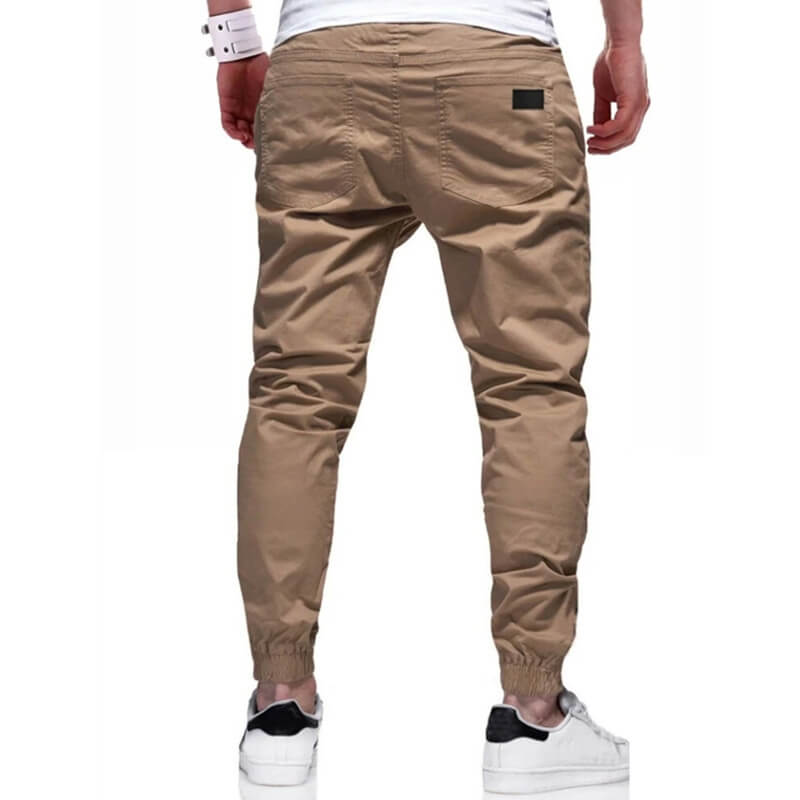 Slim fit-bukser med snøring til menn-5