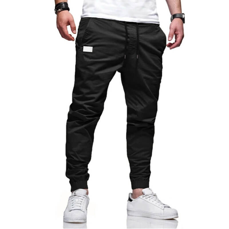 Slim fit-bukser med snøring til menn-6