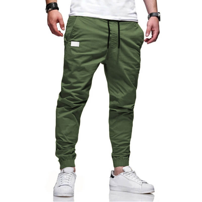 Slim fit-bukser med snøring til menn-7