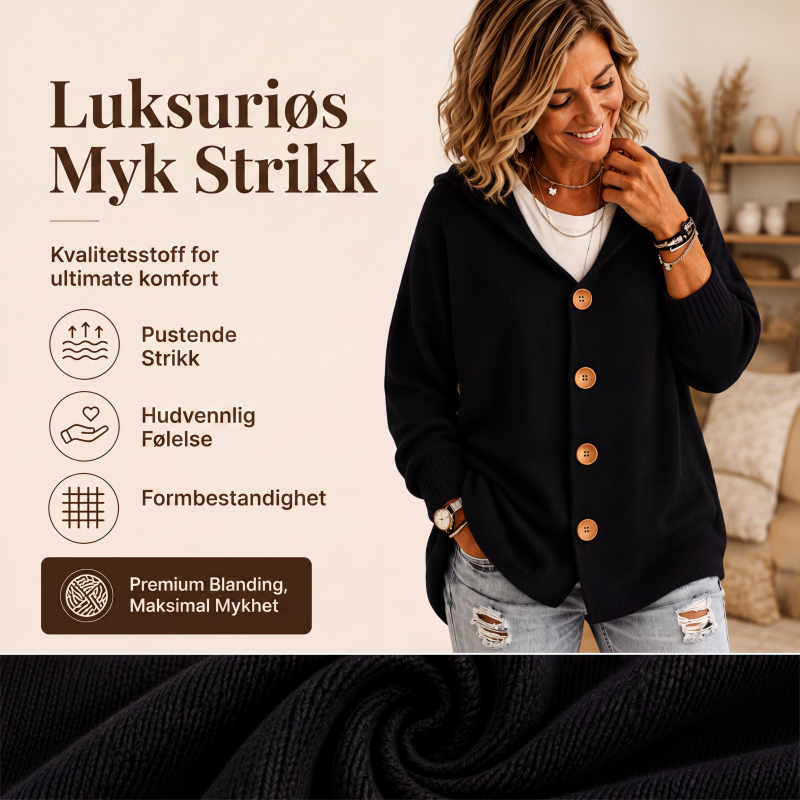 Uformell hettegenserkåpe for kvinner-3