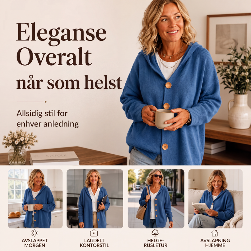 Uformell hettegenserkåpe for kvinner-4