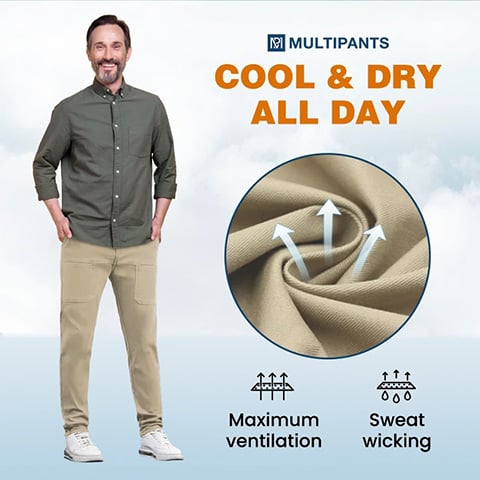 🔥VARMT SALG 49% RABATT🥰 MultiPants - slitesterke cargobukser med høy stretch og flere lommer