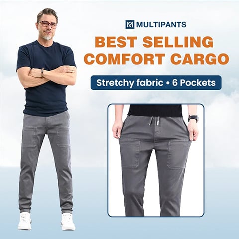 🔥VARMT SALG 49% RABATT🥰 MultiPants - slitesterke cargobukser med høy stretch og flere lommer-3