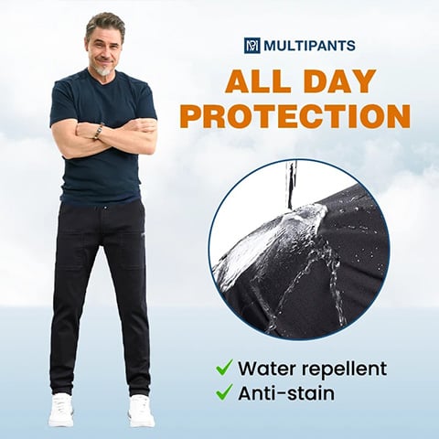 🔥VARMT SALG 49% RABATT🥰 MultiPants - slitesterke cargobukser med høy stretch og flere lommer-4