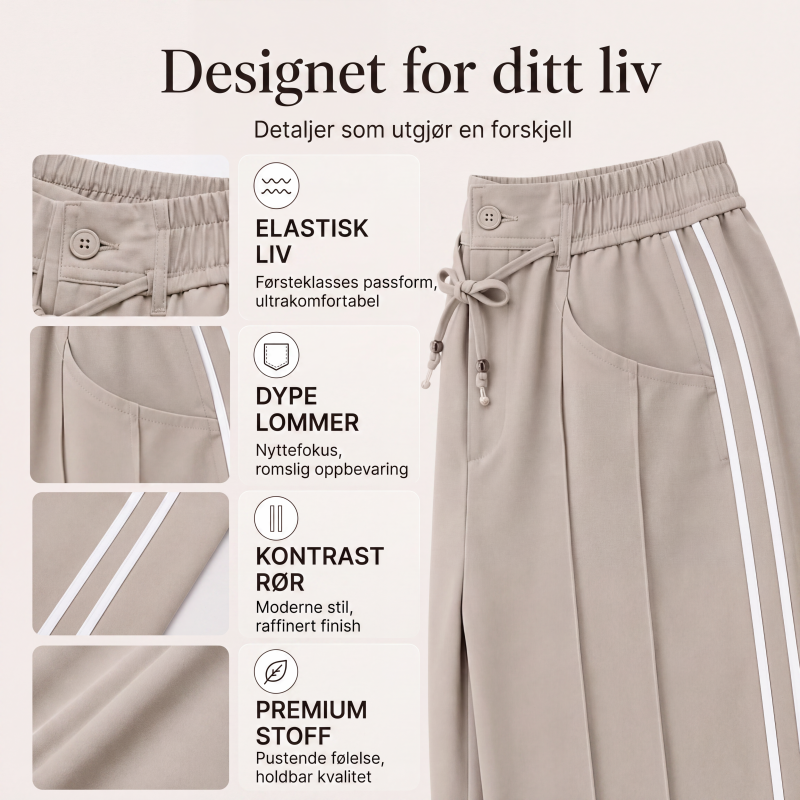 Vide benbukser med snøring for kvinner-1
