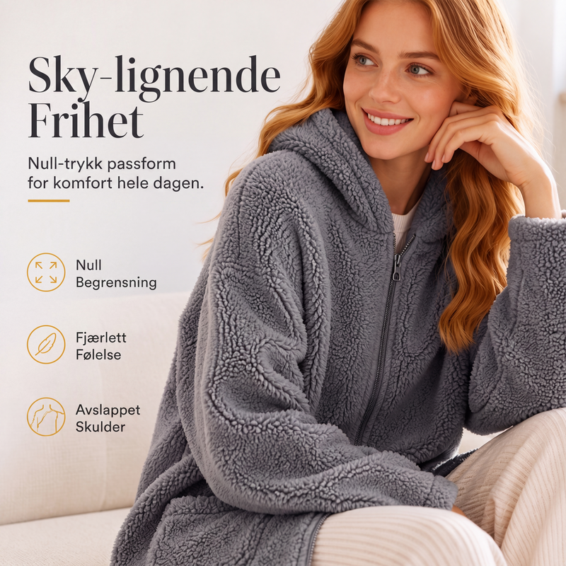 Dame uformell varm hettegenser med glidelås-3