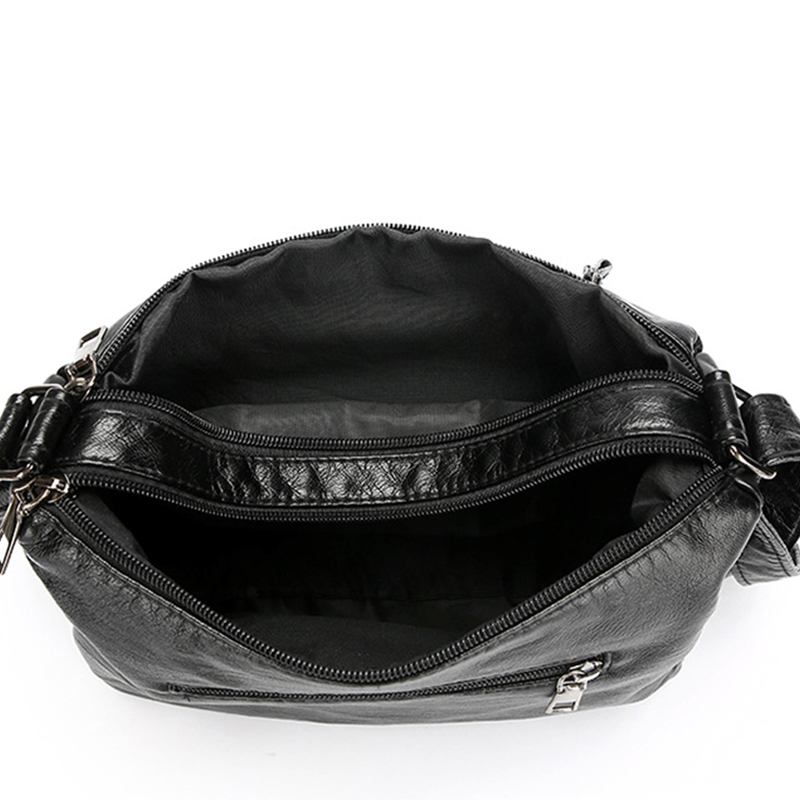 Crossbody-Veske i Mykt PU-Skinn med Flere Lommer for Kvinner-6