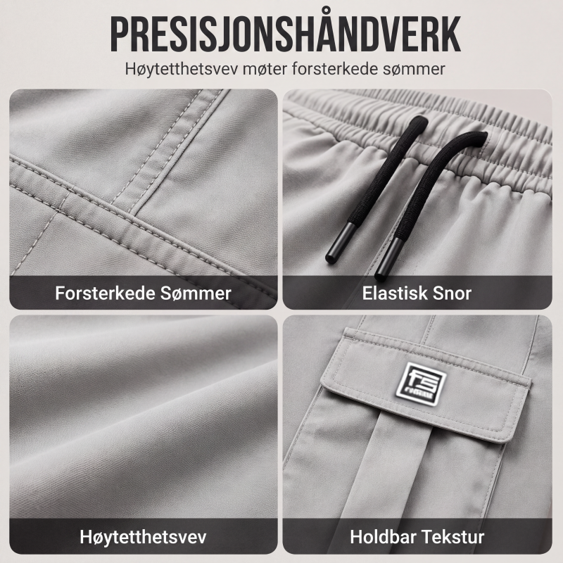 Cargobukser for menn i løs, avslappet passform-1