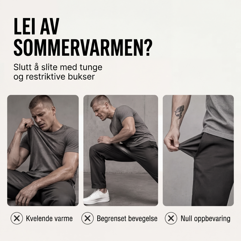 Cargobukser for menn i løs, avslappet passform-6
