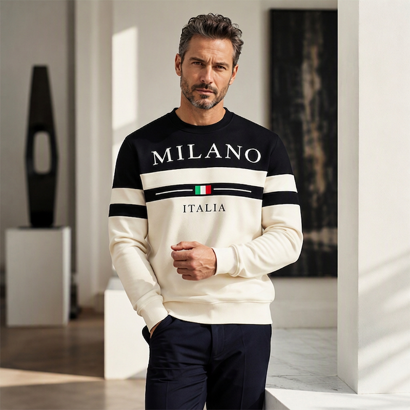 Gensere med trykk for menn, Milano Italia-2