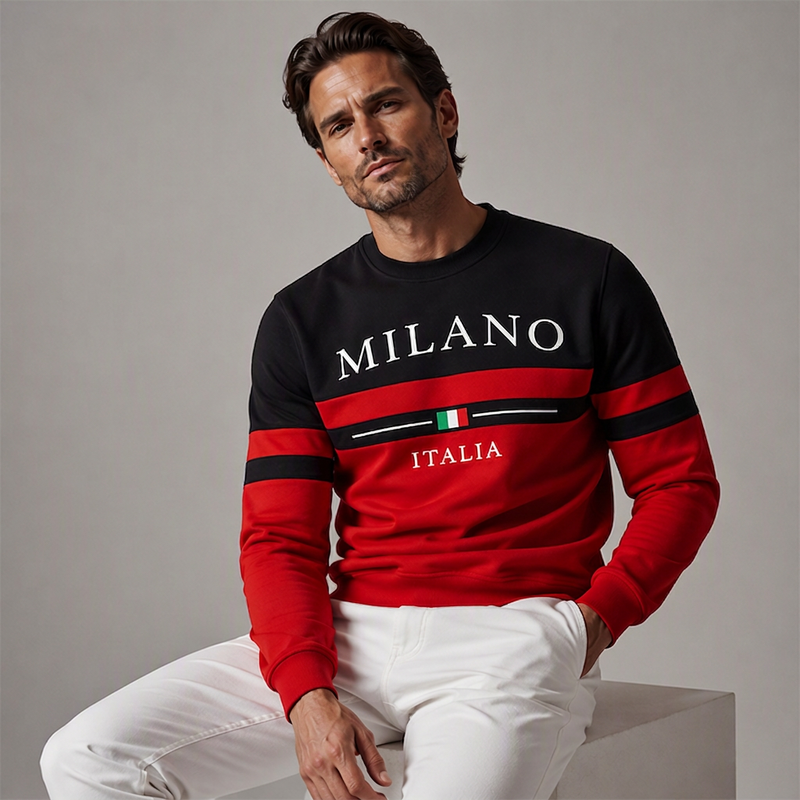 Gensere med trykk for menn, Milano Italia-4