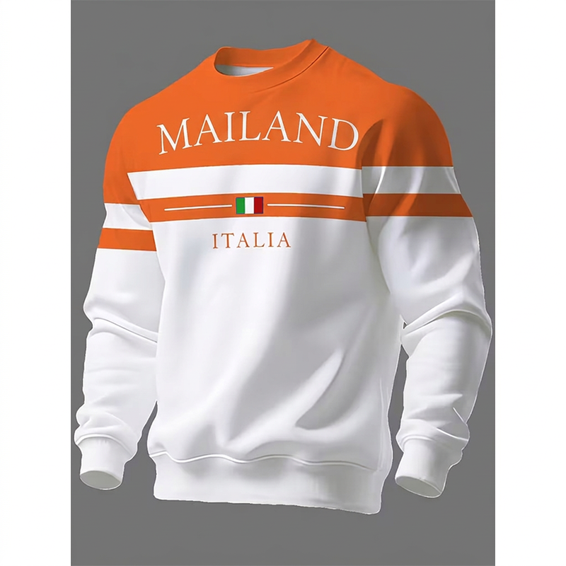 Gensere med trykk for menn, Milano Italia-11
