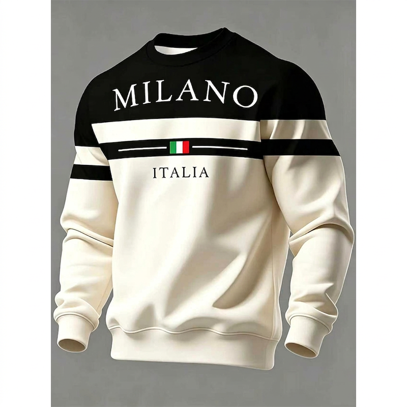 Gensere med trykk for menn, Milano Italia-12